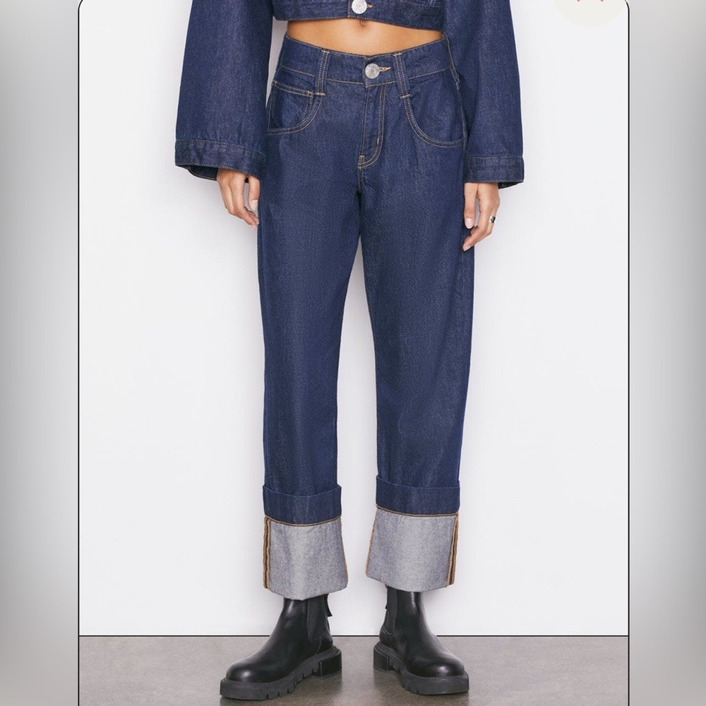 FRAME Oversized Detail Denim Pant‎ Jeans Cuffed 26 - Picture 16 of 16
